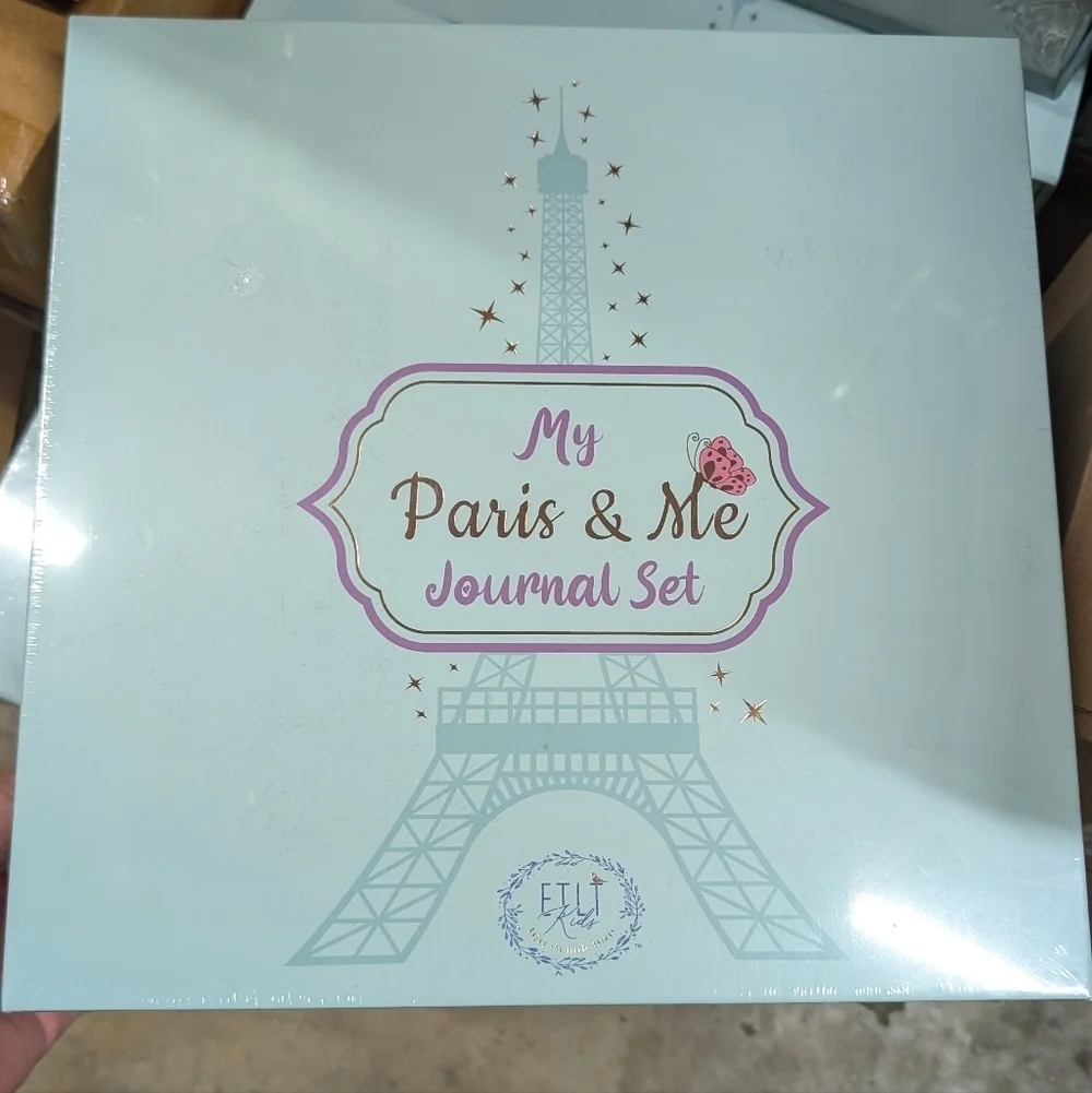 My Paris & Me Journal Set with Lock, Charm & Stickers – New in Gift Box